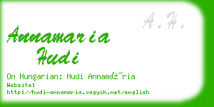 annamaria hudi business card